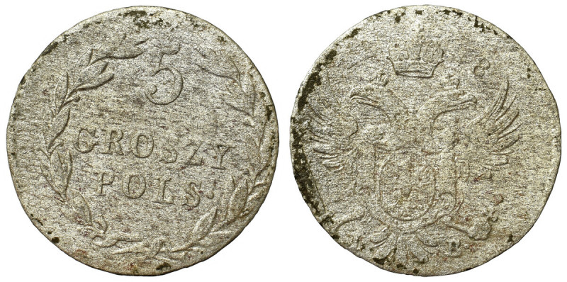 Kingdom of Poland, Alexander I, 5 groschen 1818 Atrakcyjna moneta w ładnym stani...