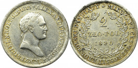 Kingdom of Poland, Alexander I, 2 zlote 1830 MAX