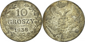 Poland under Russia, Nicholas I, 10 groschen 1838