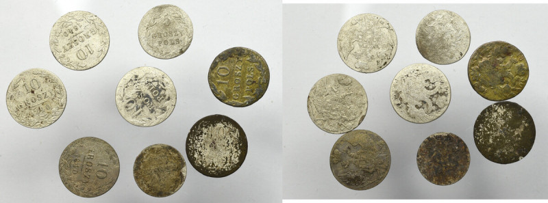Poland under Russia, Lot of 5-10 groschen 1840 Zestaw obiegowych egzemplarzy lub...