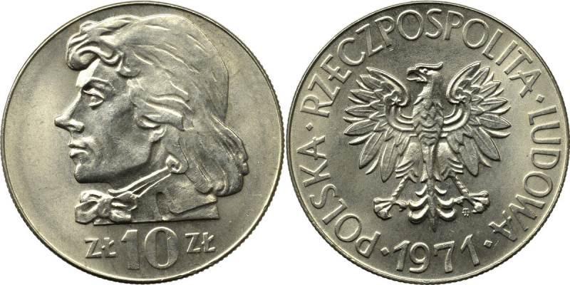Peoples Republic of Poland, 10 zloty 1971 Kosciuszko Menniczy egzemplarz. 
Grad...