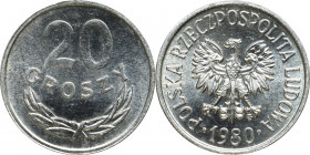 Peoples Republic of Poland, 20 groschen 1980
