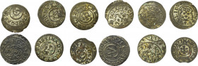 Inflanty pod panowaniem szwedzkim, zestaw 6 szelągów Ryga i Livonia 1647-1663