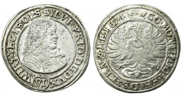 Schlesien, Duchy of Oels, Sylvius Friedrich, 6 kreuzer 1674 R