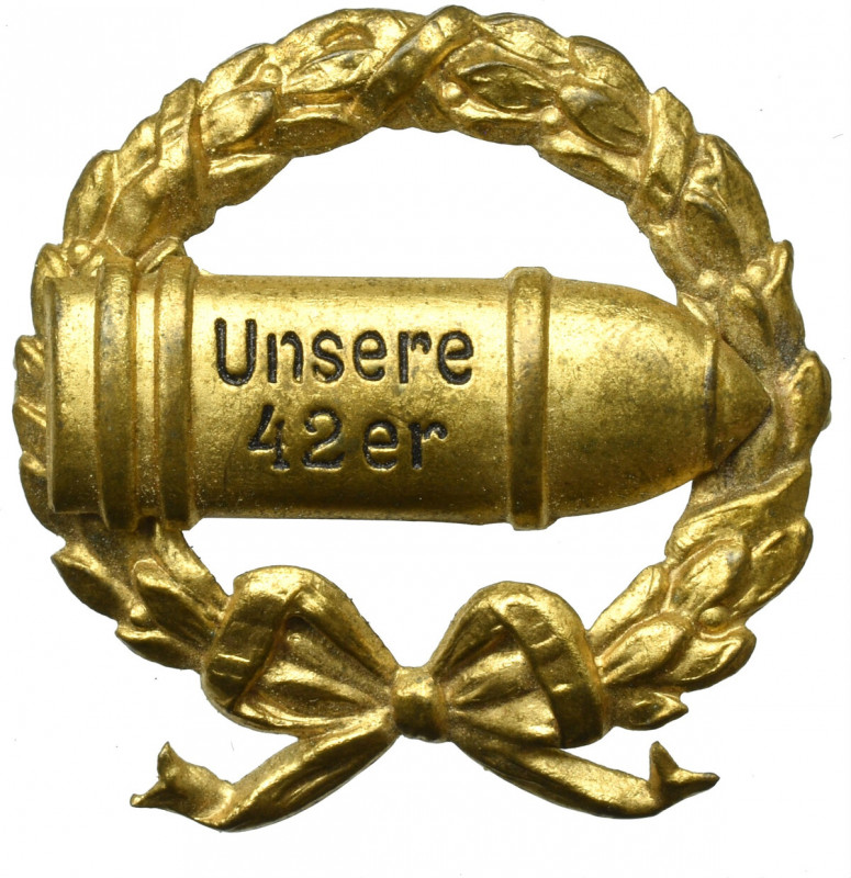 Germany, WWI, Patriotic badge 42cm Bombe Bardzo ładna odznaka patriotyczna z ser...