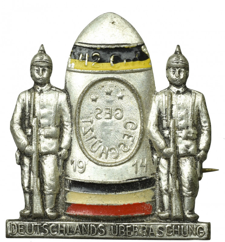 Germany, WWI, Patriotic badge 42cm Bombe Bardzo ładna odznaka patriotyczna z ser...