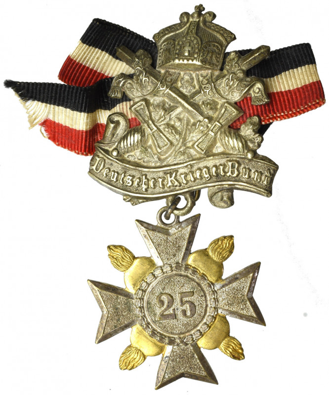 Germany, Badge, 25 years of the German War Association, Werner&Sohne Berlin Pięk...