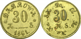 Polska, Dąbrowa, Żeton 30 kopiejek 1861