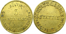 Stettin, Szczecin, Schultz & Lübecke, 3 pfennig