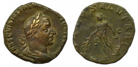 Roman Empire, Trebonian Gallus, Sestertius Apollo Rare