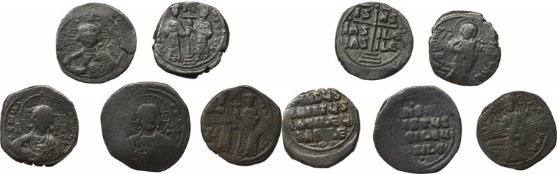 Byzantine coinage, Lot of 5 ae Obiegowe, czytelne egzemplarze. Patyna, nalot. 
...
