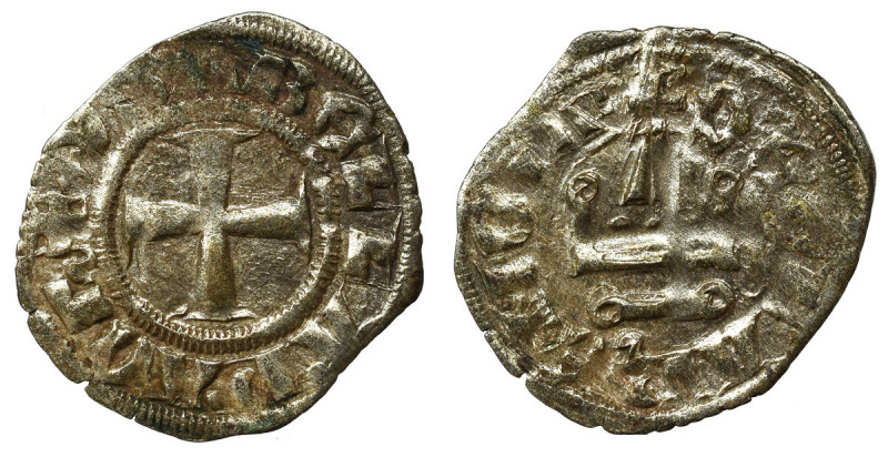 Crusaders, Principality of Achaea, Isabella z Villehardouin, Denier Tournois Ład...