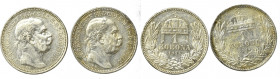 Austria-Hungary, 1 corona set (2pcs)