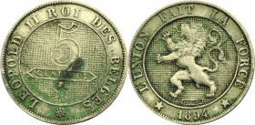 Belgia, 5 centimów 1894