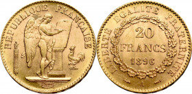 France, 20 francs 1896