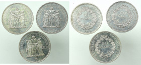 Francja, 50 franków 1974-1978 (3 egzemplarze)