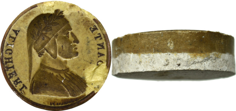 Europa, Odbitka w tworzywie patrycy medalu Dante Alighieri Średnica 41,5 mm 

...