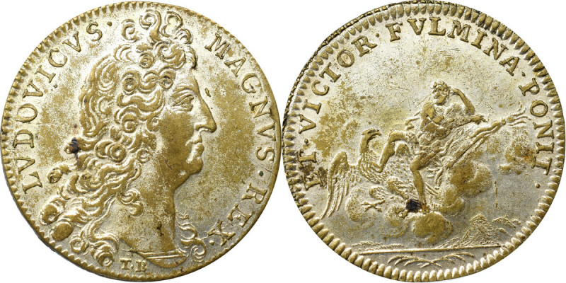 France, Jeton peace of the Rijswijk c.1698 Ciekawy francuski żeton przypisywany ...