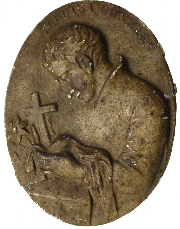 Odbitka w gipsie plakiety św. Luigi Gonzaga Wymiary 80 x 105 mm 

Medale zagra...