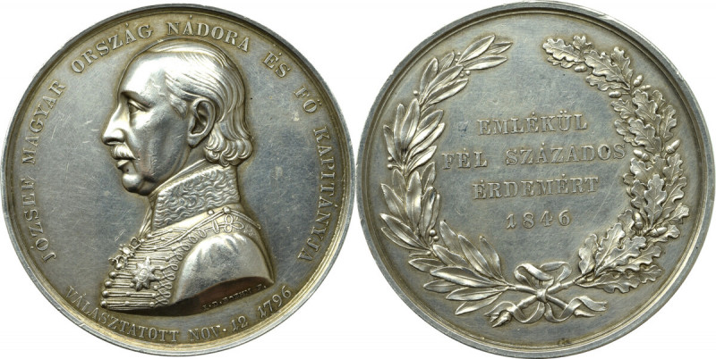 Węgry, Medal 1846 Piękny egzemplarz węgierskiego medalu z 1846 roku. Patyna, nal...