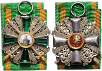 Deutsche Ausgaben bis 1945. 
Baden. Orden vom Zähringer Löwen (1815-1918), Ritterkreuz 2. Klasse mit Schwertern, Silber/Silber vergold., 19,44 g (ohn...
