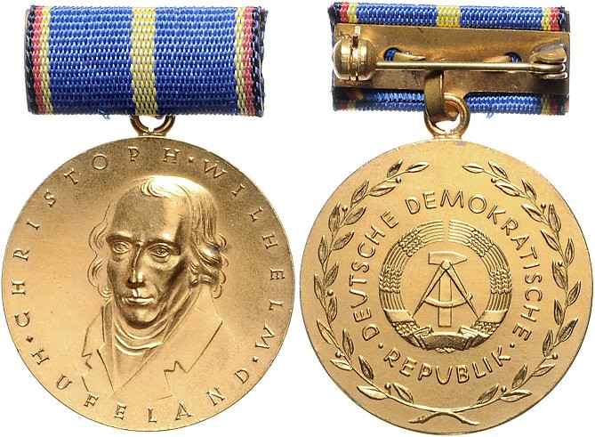 Ausgaben der DDR. 
Staatl. Auszeichnungen. 
Hufeland-Medaille in Gold. B.&nbsp...