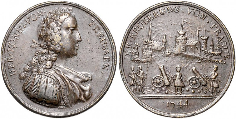 Deutsche Medaillen. 
Brandenburg-Preußen. 
Friedrich II. 1740-1786. Bronzemed....