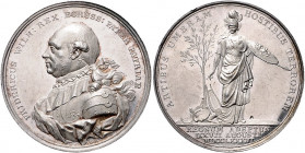 Deutsche Medaillen. 
Brandenburg-Preußen. 
Friedrich Wilhelm II. 1786-1797. Silbermed. 1786, von D. F. Loos, auf seinen Regierungsantritt, geharn. B...