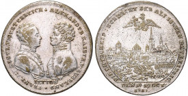 Deutsche Medaillen. 
Brandenburg-Preußen. 
Friedrich Wilhelm III. 1797-1840. Zwei Jetons (v. Stettner b. Lauer): 1813, Messing versilb., Völkerschla...