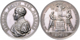 Deutsche Medaillen. 
Brandenburg-Preußen. 
Friedrich Wilhelm III. 1797-1840. Silbermed. 1815, v. Atelier Loos, auf die Rückführung preußischer Gebie...