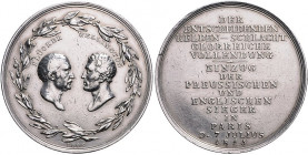 Deutsche Medaillen. 
Brandenburg-Preußen. 
Friedrich Wilhelm III. 1797-1840. Silbermed. 1815, v. Atelier Loos, auf den Einzug der englischen u. preu...
