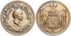 Deutsche Medaillen. 
Brandenburg-Preußen. 
Friedrich Wilhelm III. 1797-1840. Versilb. Bronzemed. o.J. (1815) von Atelier Loos, auf Generalfeldmarsch...