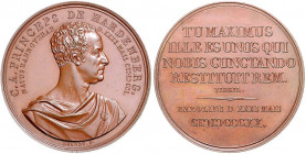 Deutsche Medaillen. 
Brandenburg-Preußen. 
Friedrich Wilhelm III. 1797-1840. Bronzemed. 1820, von H. F. Brandt, auf den Tod des preuß. Staatskanzler...