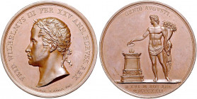Deutsche Medaillen. 
Brandenburg-Preußen. 
Friedrich Wilhelm III. 1797-1840. Bronzemed. 1822, von F. König bei Loos, auf sein 25-jähriges Regierungs...