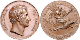 Deutsche Medaillen. 
Brandenburg-Preußen. 
Friedrich Wilhelm III. 1797-1840. Bronzemed. o.J. (1835), von H. F. Brandt, auf den preuß. Generalpostmei...