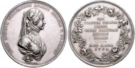 Deutsche Medaillen. 
Brandenburg-Preußen. 
Friedrich Wilhelm III. 1797-1840. Silbermed. 1798, von Friedrich Loos, auf den ersten Geburtstag Luises a...