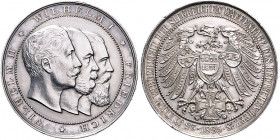 Deutsche Medaillen. 
Brandenburg-Preußen. 
Wilhelm II. 1888-1918. Silbermed. 1895, unsign., auf die 25-Jahrfeier des siegreichen Krieges gegen Frank...