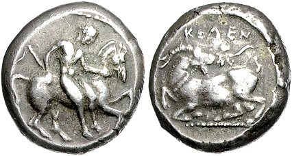 Münzen der griechischen Welt. 
Kilikia/Kelenderis. 
Stater, ca. 410-375 vdZ, 1...