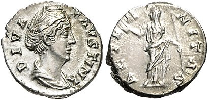 Römische Münzen. 
Kaiserzeit. 
Faustina Maior (Gattin des Antoninus Pius, † 14...