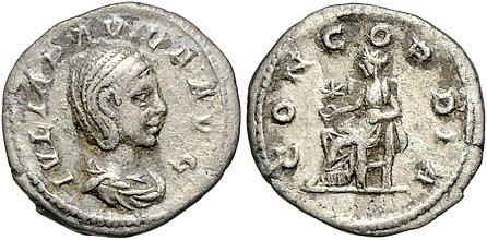 Römische Münzen. 
Kaiserzeit. 
Julia Paula (erste Gattin des Elagabal). Denar,...