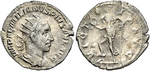 Römische Münzen. 
Kaiserzeit. 
Aemilianus 253. Antoninian, 2,62 g, Rom, Bü. re...