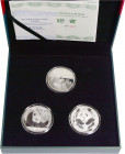 China-Volksrepublik. 
Collection Set 2011 for the 50th Anniversary of WWF (China Great Wall Coins Inv. Ltd.), mit: 10 Yuan 2011, 50 Jahre WWF (KM 179...