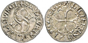 Italien-Siena. 
Republik 1125-1555. Grosso, ca. 1450-70, florales "S"/Lilienkreuz, 1,71 g. . 

ss