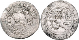 Böhmen. 
Johann von Luxemburg 1310-1346. Prager Groschen o.J., Prag, 3,55 g, Krone/böhmischer Löwe li. Doneb.&nbsp;817, Castelin&nbsp;9. Los wie vor....