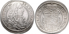 Brandenburg/-Ansbach. 
Johann Friedrich 1667-1686. 1/6 Taler 1678. Slg.&nbsp;Wilmersd.&nbsp;911. . 

vz