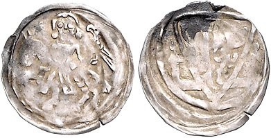 Brandenburg/-Preußen. 
Johann I. und Otto III. 1220-1266/67. Denar, 0.72 g. Da....