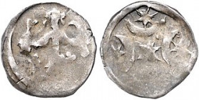 Brandenburg/-Preußen. 
Otto VIII. 1365-1373. Denar, 0,63 g. Da.&nbsp;255. . 

f. ss