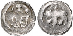 Brandenburg/-Preußen. 
Otto VIII. 1365-1373. Bärendenar, 0,61 g. Da.&nbsp;261. . 

ss