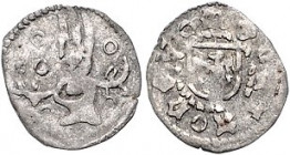 Brandenburg/-Preußen. 
Friedrich II. 1440-1470. Vierchen, Prenzlau, 0,44 g. Bahrf.&nbsp;II/&nbsp;26. . 

ss