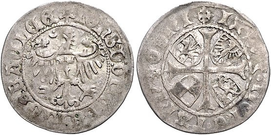 Brandenburg/-Preußen. 
Johann Cicero 1486-1499. Groschen 1499 (?), die letzten ...